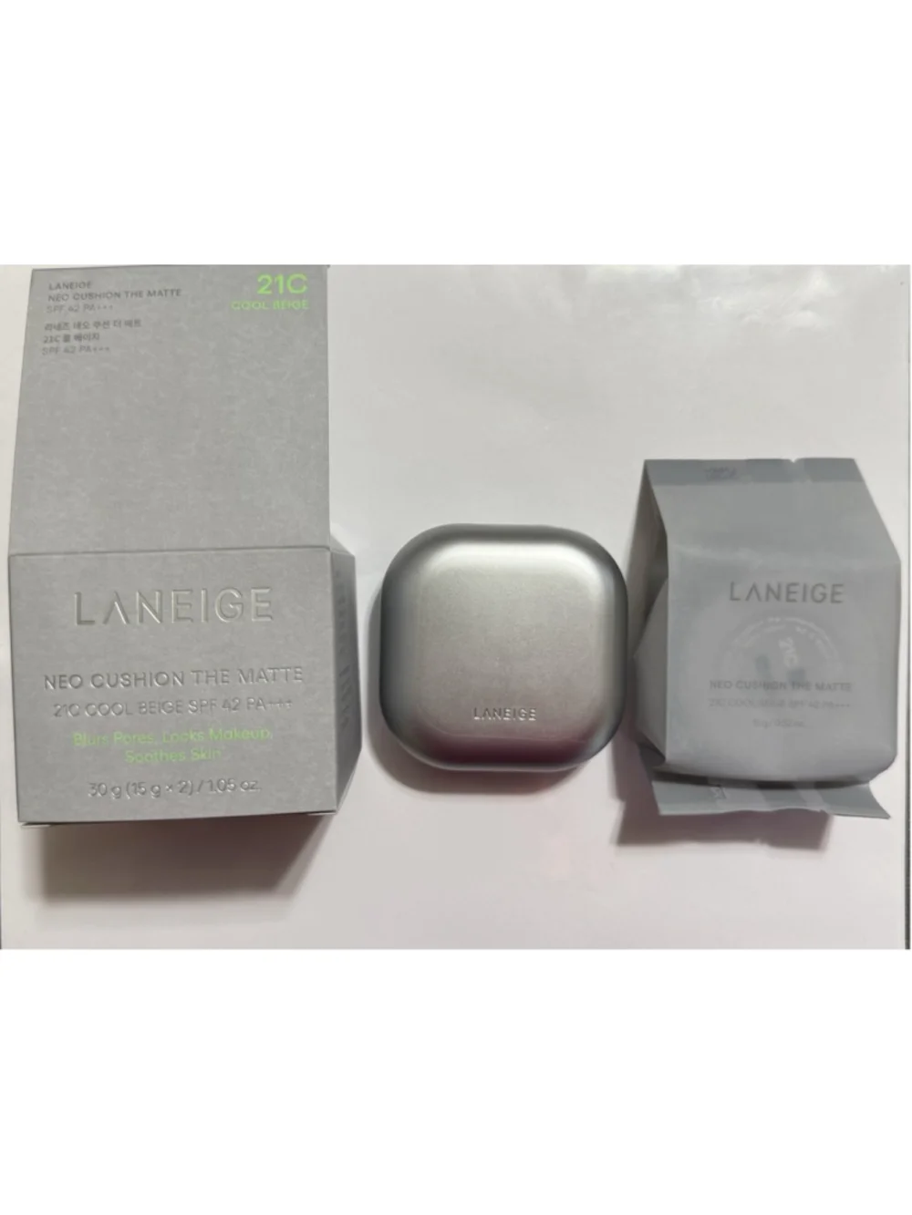 LANEIGE Neo Cushion The Matte 15g x 2pcs 2026 NEW SPF42 PA+++ #21C Cool Beige
